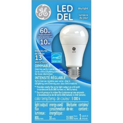 Picture of Ge Lighting Led 15k Hr 10 W A19 Sw Dimmable 800 Lumens 2 Ct