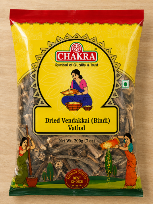Picture of Chakra Dried Vendakkai (Bindi) Vathal 200 gram